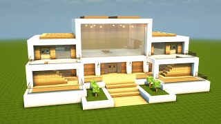 MODERNES HAUS in MINECRAFT bauen TUTORIAL HAUS 318 [upl. by Ydnic808]