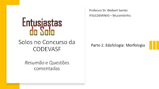 Concurso Agrônomo  Solos Morfologia  Resumo e questões comentadas Perito ITEP Meio Ambiente [upl. by Fillander]