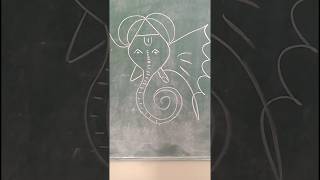 How to draw lord Ganesh ji it is easy to draw viral trending art ytshorts [upl. by Annohsat]