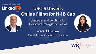 USCIS Unveils Online Filing for H1B  LinkedIn Live Stream  January 16 2024 [upl. by Yeknarf]