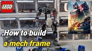 How to build a mech Frame to make a LEGO Optimus Prime MOCtransformers ROTB [upl. by Marwin]