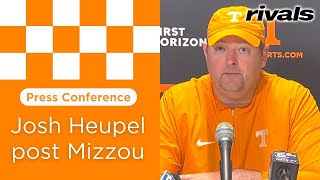 PRESS CONFERENCE Tennessee head coach Josh Heupel meets with the media after loss to Missouri [upl. by Nylqcaj158]