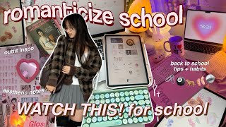 🪩 HOW TO ROMANTICIZE SCHOOL🩰🐆 A student back to school study motivation amp pinterest student habits [upl. by Ahsiam]