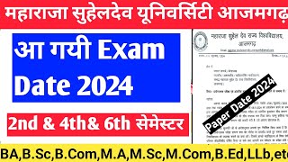 आ गया exam date Maharaja suheldev university azamgarh exam date 2024msdsu azamgarh exam news today [upl. by Ailegna]