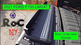 2021 Ford F150 Lariat Rear Underseat Partitioned Lockable Storage Part I [upl. by Enela]