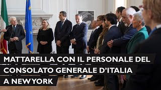 Mattarella al consolato italiano a New York [upl. by Nuawad]