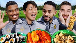 Wolves Players try Korean Street Food for the first time Ft Hwang Hee Chan [upl. by Vidovic]