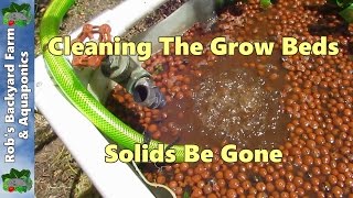 Cleaning Aquaponic grow beds Solids be gone [upl. by Quartas]