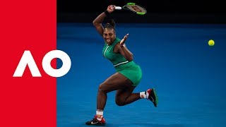 Serena attacks Halep serve  Australian Open 2019 [upl. by Akihsar]