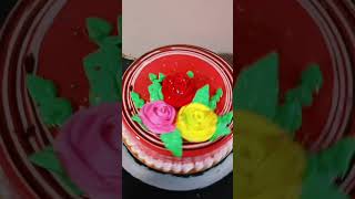 Normal cake design 1kg 🎉🌹🌹newcakedecoration viralvideo newsong 🎂💯😱😋😋 [upl. by Pacificia]