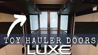 Luxe Toy Hauler Back Patio Door Options [upl. by Palladin]