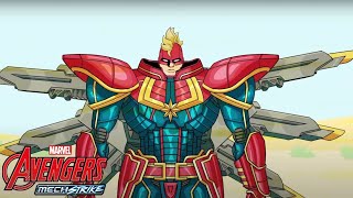 Mech Files Capitana Marvel  Marvel Los Vengadores Mech Strike [upl. by Nissensohn]