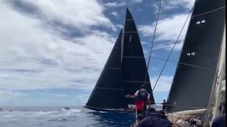 Superyacht Challenge Antigua  Colisión entre los J Class Svea y Topaz vista desde el Velsheda [upl. by Richardo]