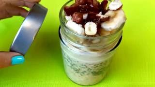 Overnight oatmeal ou porridge cru recette [upl. by Battat447]