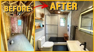 Bathroom Remodel Start to Finish  DIY Renovation TimeLapse [upl. by Yenaled]