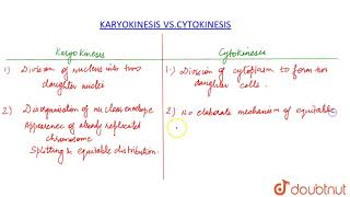 DIFFERENCE BETWEEN KARYOKINESIS AND CYTOKINESIS [upl. by Sidney]