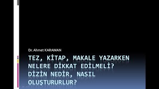 Dizin İndeks Nasıl Oluşturulur Tez ve Makale Yazarken Bilinmesi Gereken Altın Kurallar [upl. by Eleik]