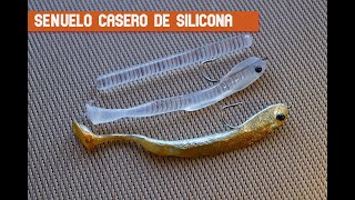 Señuelo de pesca casero con Silicona Homemade fishing lure [upl. by Adlei151]