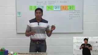 Primaria 5º Y 6º clase 54 Tema Ubicación de fracciones y decimales en la recta numérica II [upl. by Ayihsa]