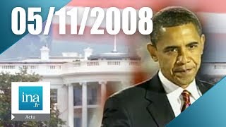 20h Antenne 2 du 05 novembre 2008  Barack Obama élu 44e président des EtatsUnis  Archive INA [upl. by Lanctot]