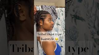 Its cute 🥰 letaviat naturalhair dayinmylife haircare type4hair tribalbraids twisthairstyle [upl. by Gladdie155]