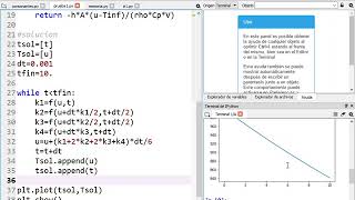 Método de Runge Kutta de cuarto orden ecuaciones diferenciales ordinarias en Python [upl. by Sitoel]