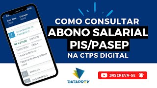 Como consultar o Abono Salarial PISPASEP na CTPS DIGITAL [upl. by Haveman]