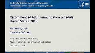 October 2018 ACIP Meeting  Adult amp ChildAdolescent Immunization schedule [upl. by Charlot]