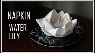 Napkin Folding Wter Lily [upl. by Ervine]