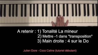 Julien Dore  Coco caline Piano tutoriel [upl. by Jillane]