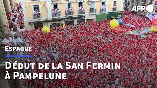 Espagne des centaines de personnes rassemblées à Pampelune pour la San Fermin  AFP Images [upl. by Etnoid]