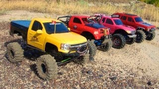 RC ADVENTURES  4 SCALE RC 4x4 TRUCKS in ACTiON  on MARS Nope  EARTH TEAM W3RK [upl. by Ambrosius553]