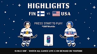 Highlights  Finland vs USA  2022 IIHFWorlds [upl. by Esbenshade]