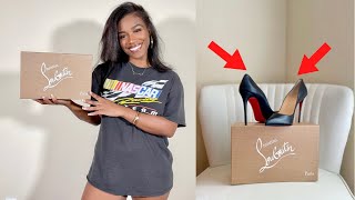 LUXURY UNBOXING  CHRISTIAN LOUBOUTIN PIGALLE FOLLIES 100MM  MEKA LA’RAE [upl. by Betsey]