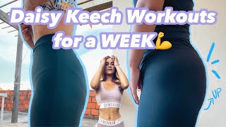 Trying Daisy Keech WORKOUTS FOR A WEEK💪 [upl. by Tedi]