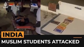 Foreign students attacked over Muslims prayers at Indian university [upl. by Mir]