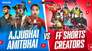 AJJUBHAI AMITBHAI VS NITIN FF AND ALL SHORTS CREATOR  GARENA FREE FIRE [upl. by Valry]