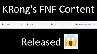 KRongs FNF Content Released [upl. by Agustin330]