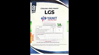 YANIT YAYINLARI 1 NOLU TÜRKİYE GENELİ LGS DENEME SINAVI SORU ÇÖZÜMLERİ 24102023 [upl. by Yelahc324]