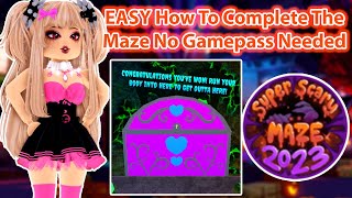 EASY How To Complete The NEW MAZE No Gamepass Needed Guide Royale High Halloween Update [upl. by Regine]