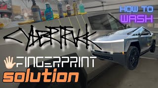 What to use to clean fingerprints from the Cybertrucks stainless steel [upl. by Buff954]