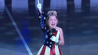 Kinsley Murray sings National Anthem at the PacersRaptors game [upl. by Yekcaj566]