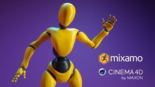 Cinema 4D amp Mixamo Tutorial  Fast amp Easy 3D Character Rigging amp Animation [upl. by Mllly284]