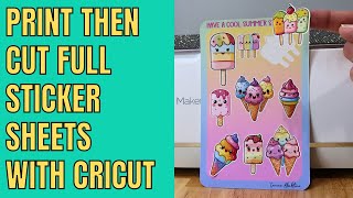 Print then cut sticker sheets with Cricut and Canva [upl. by Yorztif]