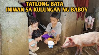 TATLONG BATA INIWAN SA KULUNGAN NG BABOY [upl. by Croner]