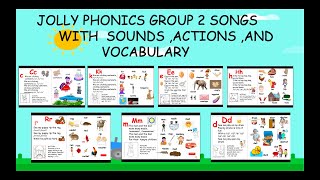 JOLLY PHONICS GROUP 2 ckehrmd SONGS SOUNDSACTIONS AND VOCABULARY [upl. by Huey554]