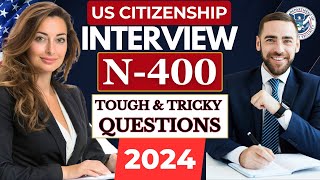 NEW US Citizenship Interview Actual Case 2024 Questions amp Answers Practice  N400 Naturalization [upl. by Selrahcnhoj882]