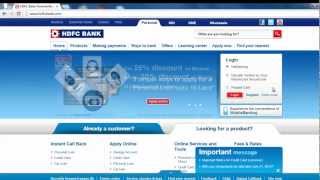 HDFC  How to login to HDFC Netbanking [upl. by Tremayne]