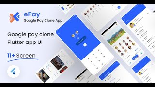 ePay  Free Google Pay Clone Flutter UI Kit  Iqonic Design [upl. by Adnirol]