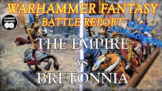 WARHAMMER FANTASY 8th ed BATTLE REPORT The Empire vs Bretonnia [upl. by Hsima]